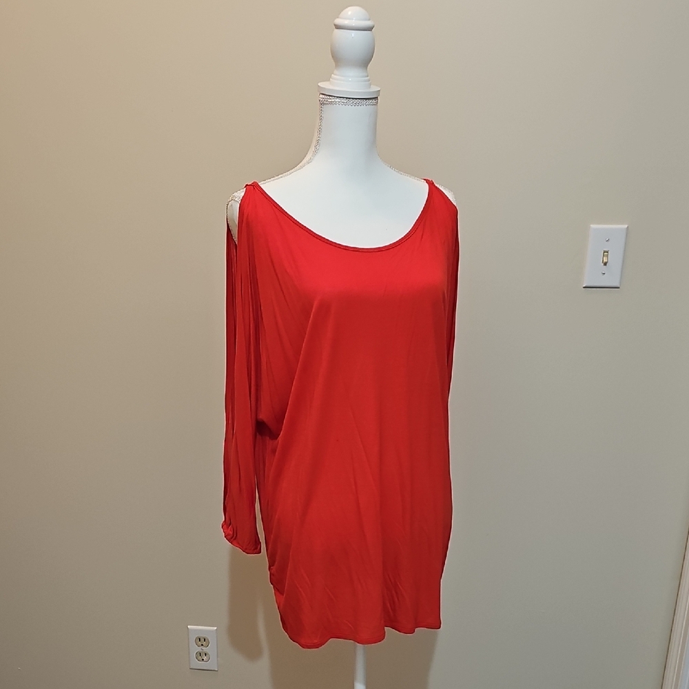 Old Navy Red Relaxed Cut Out Tunic